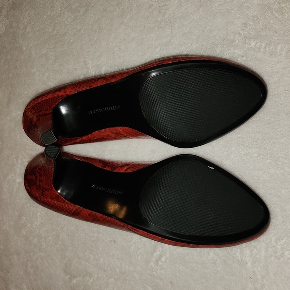 Victoria Spencer Red Snakeskin Peep-Toe Heel, 9.5M - NWOT - Picture 4 of 4